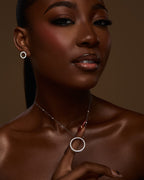 The O- Moissanite Pendant