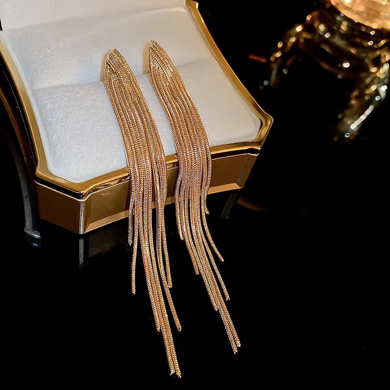 Gold Tassel Earrings