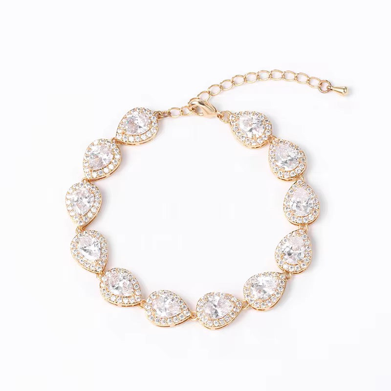 Halo Tear-Drop Bracelet