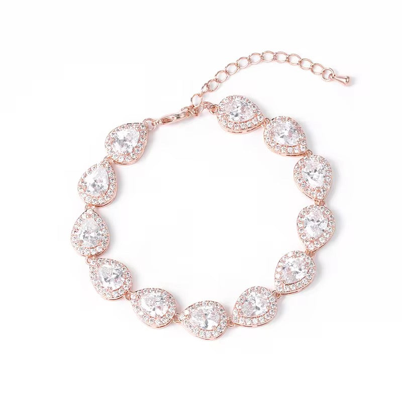 Halo Tear-Drop Bracelet