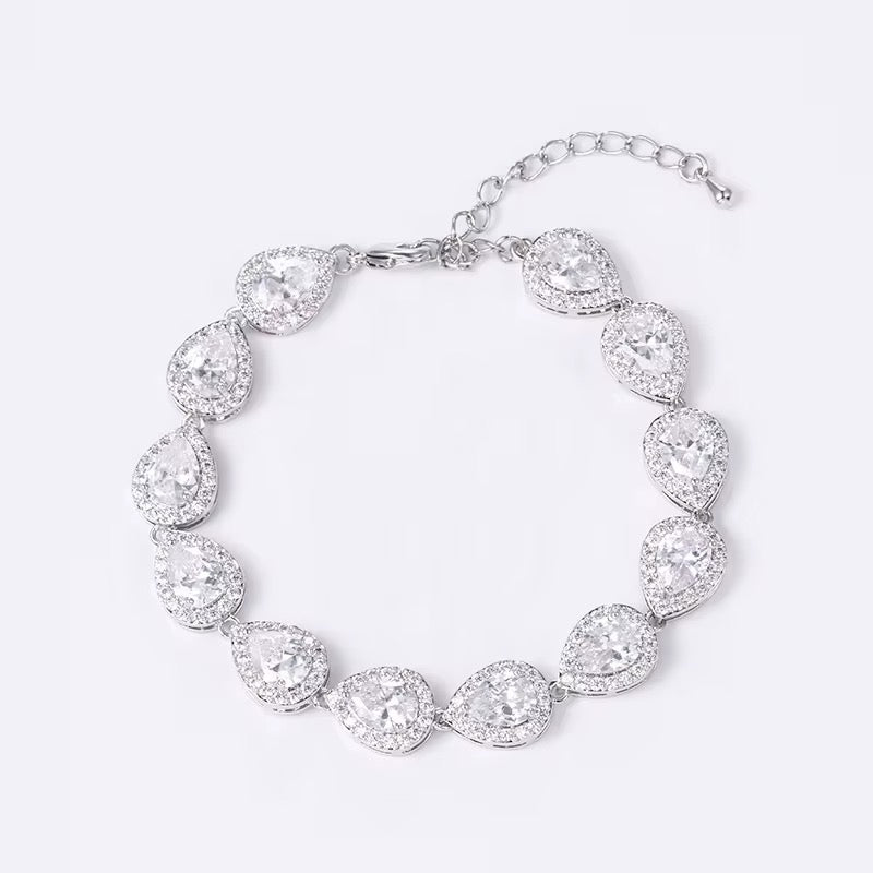 Halo Tear-Drop Bracelet