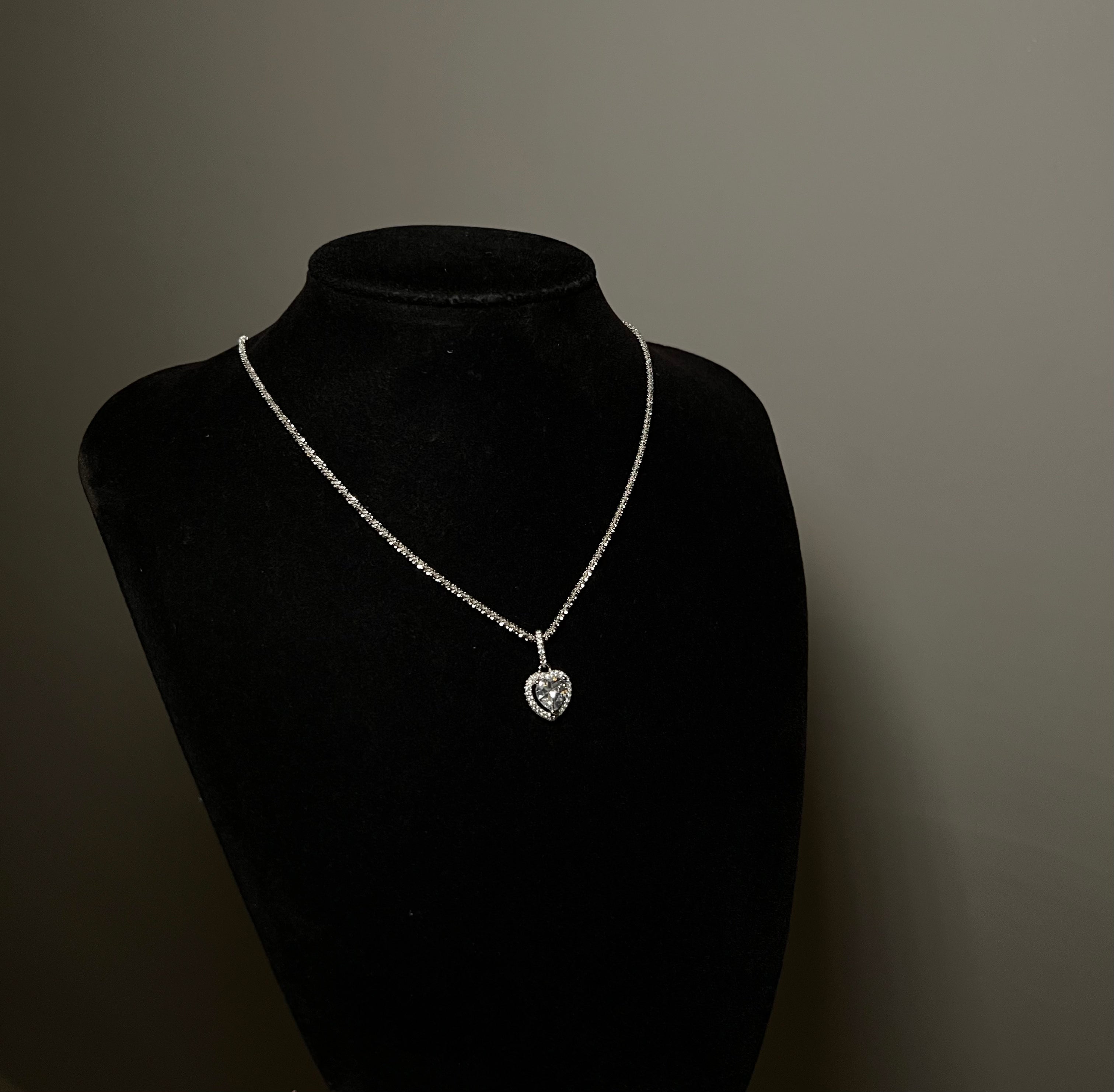 Rhinestone Love Necklace