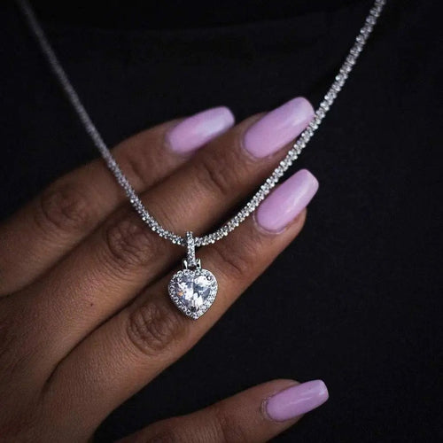 Rhinestone Love Necklace