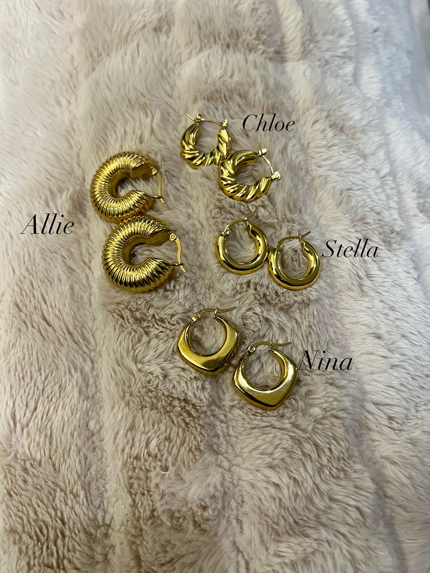 Trendy Gold Hoop Earrings